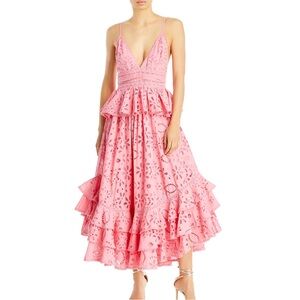 NWT - Rococo Sand cotton pink eyelet maxi dress